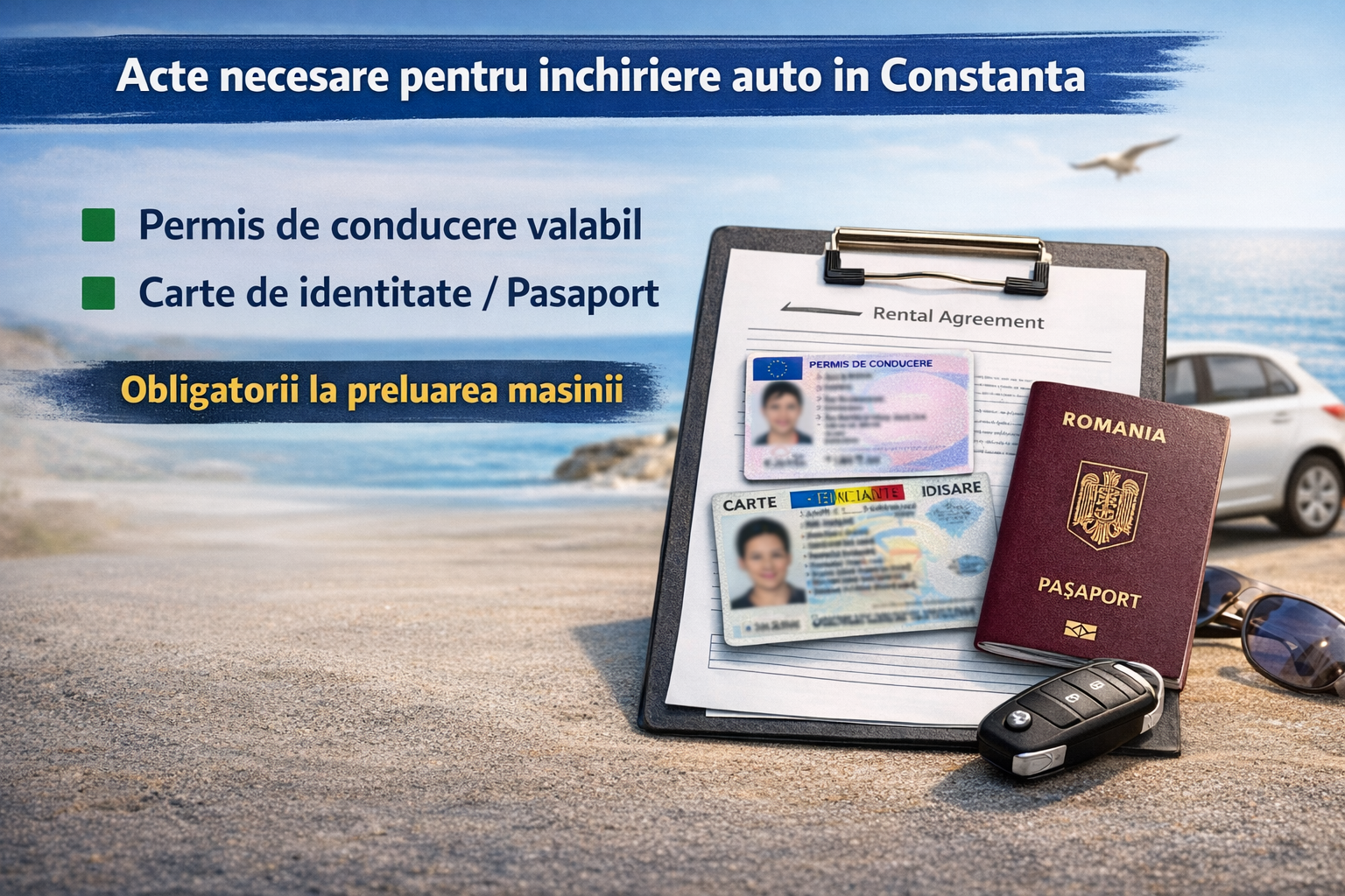 Acte necesare pentru închiriere auto